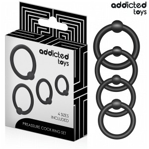 ADDICTED TOYS - CONJUNTO DE ANÃIS DE SILICONE DE PRESSÃO